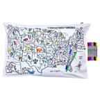 Kibakids - US map pillowcase