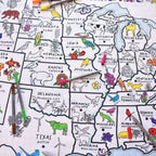 Kibakids - US map tablecloth