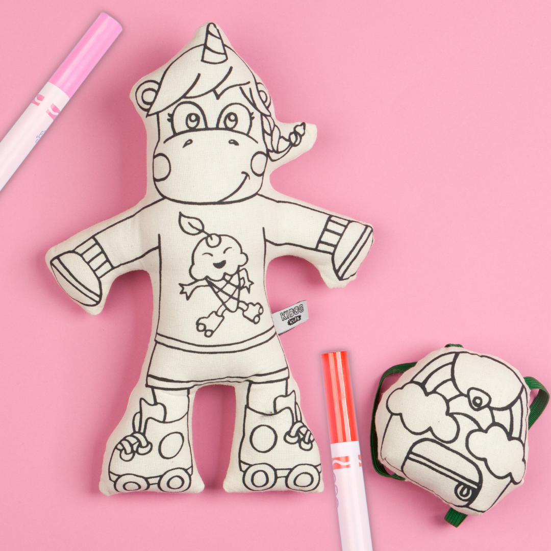 Kiboo Kids - Kit de Coloriage Licorne avec Sac à Dos Arc-en-ciel