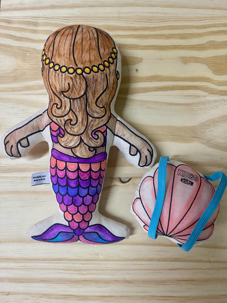 Kiboo Kids - Kit de Coloriage Sirène avec Sac à Dos Coquillage