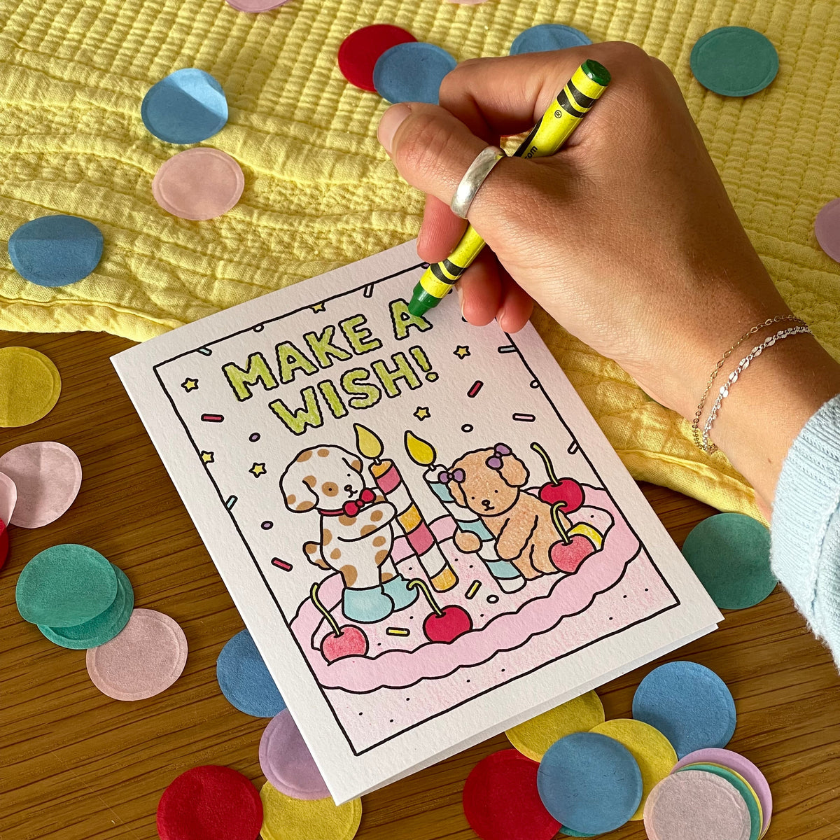 Kibakids - Make A Wish! Coloring Card