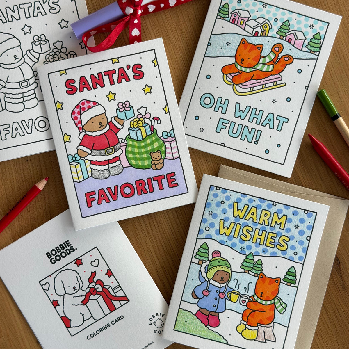 Kibakids - Warm Wishes Coloring Card