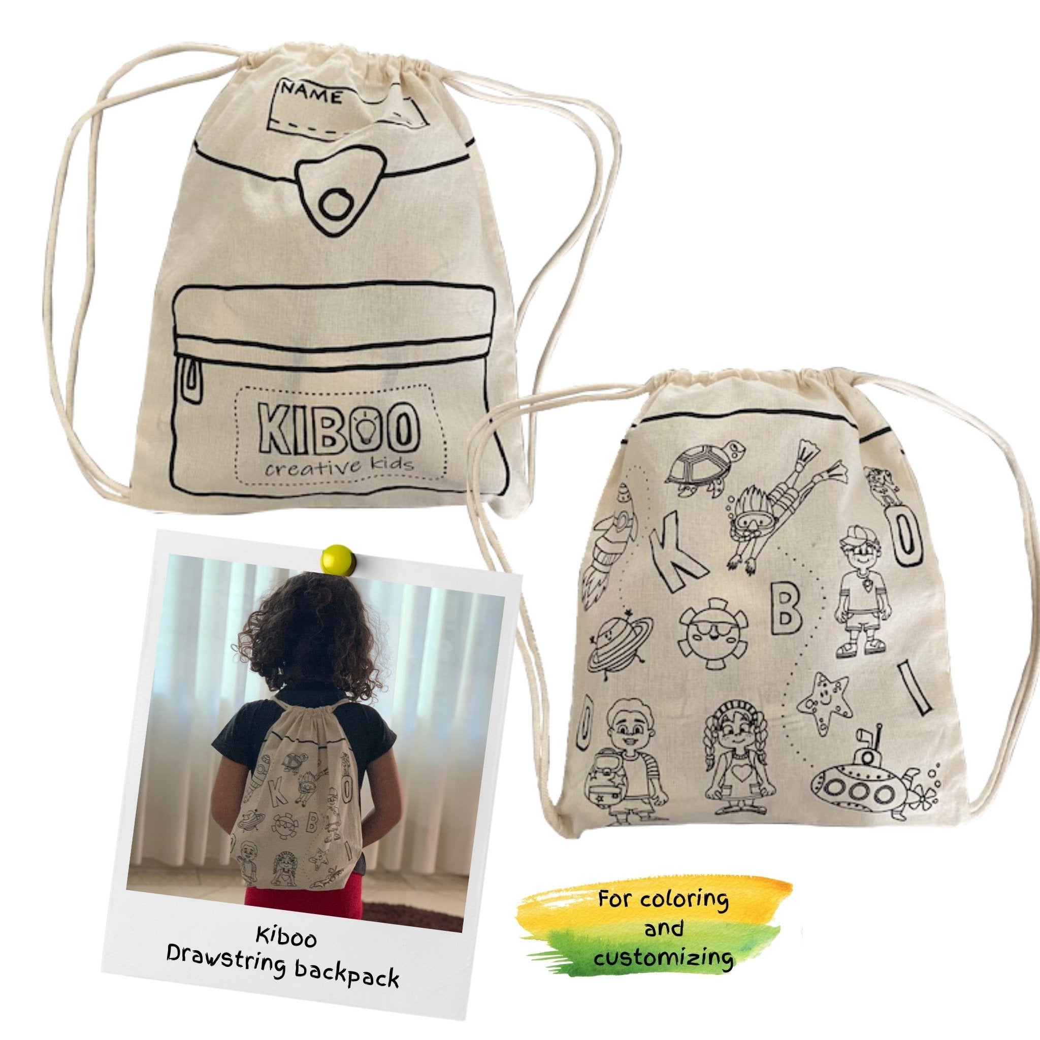 Kiboo Kids - Kit de coloriage sac à dos à cordon