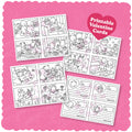 Kibakids - Digital Download • Valentine Coloring Cards